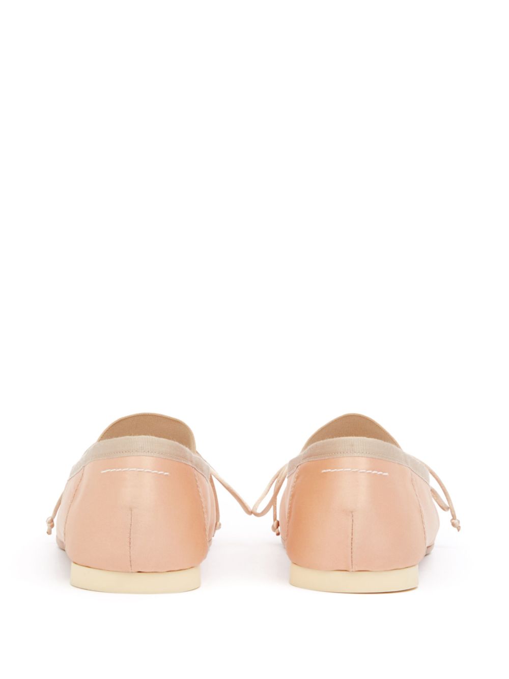 Beige Anatomic Numbers-motif ballerina shoes Mm6 maison